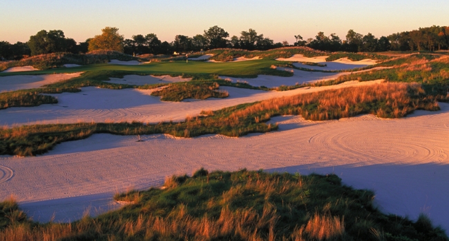The famous 17th hole at Purgatory Golf Club