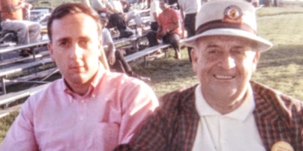 Rees Jones (left) was a budding architect learning his craft from his father  in his early years.