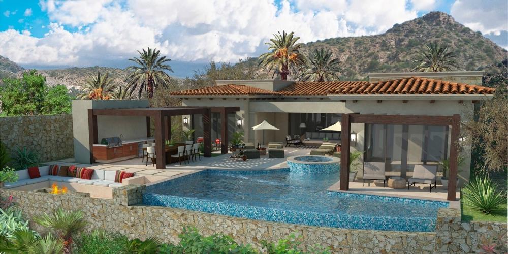 Backyard View: Model Home in Coronado