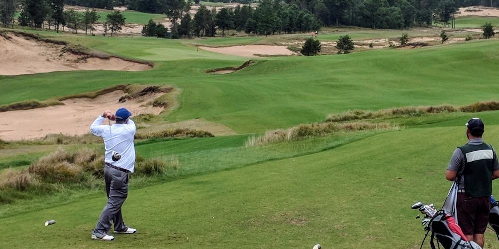 This is the swing that did it. I proved that Mammoth Dunes’ No. 14 is indeed a drivable par-4.