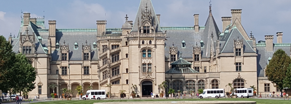 The Biltmore House is so big you can’t get it all into a a picture taken from ground level.
