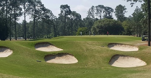 Bunkers were a trademark of Pinehurst No. 4, but they’ll be greatly reduced in the upcoming renovation.